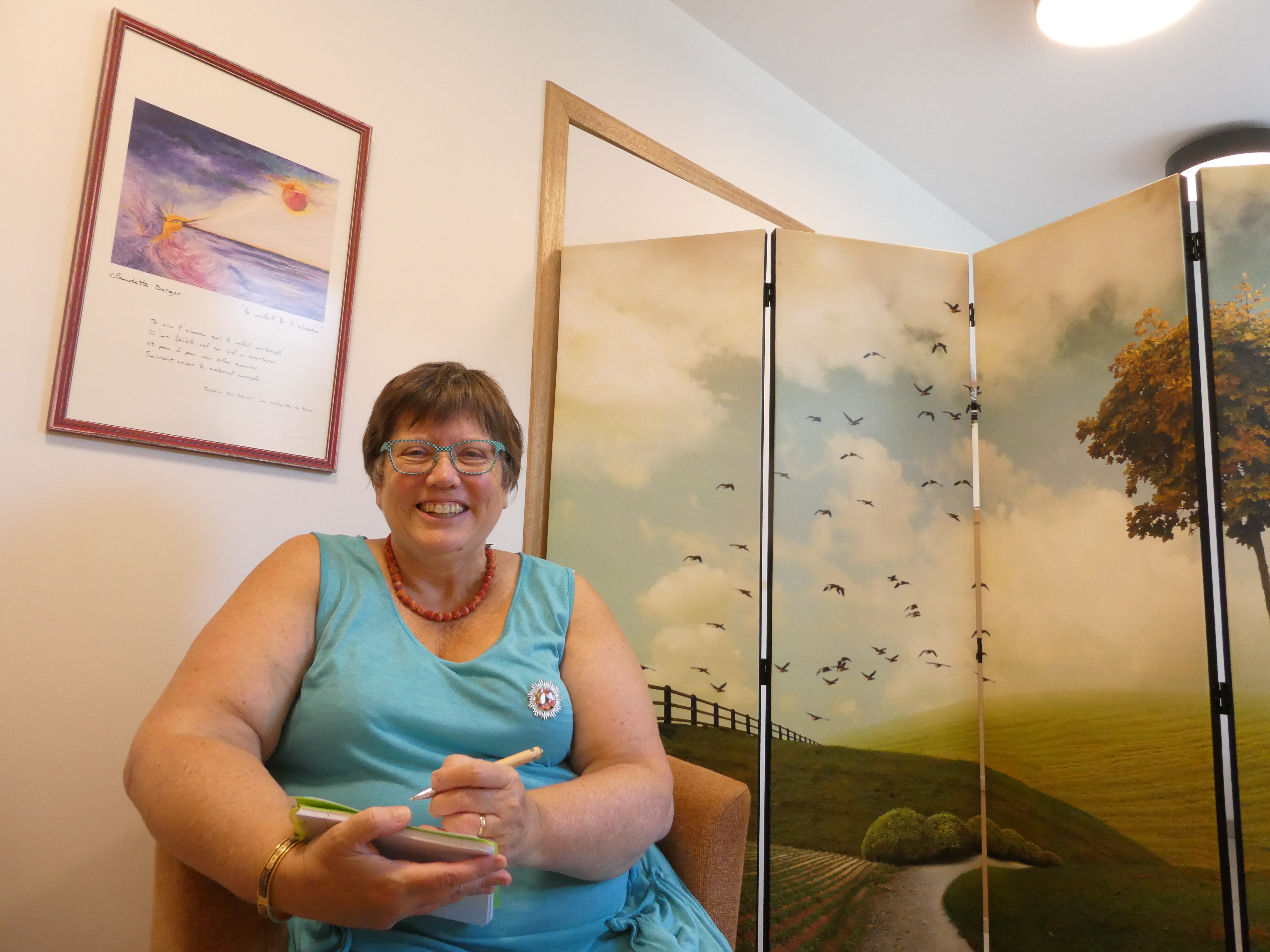 Muriel Deweerdt, fondatrice de CoMouve, coach certifiée ICF, dans son espace d'accompagnement